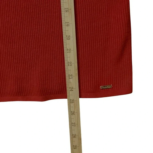 Calvin Klein Cool Red Crew Neck Sleeveless Shell Sweater Vest Top XL - Picture 5 of 11